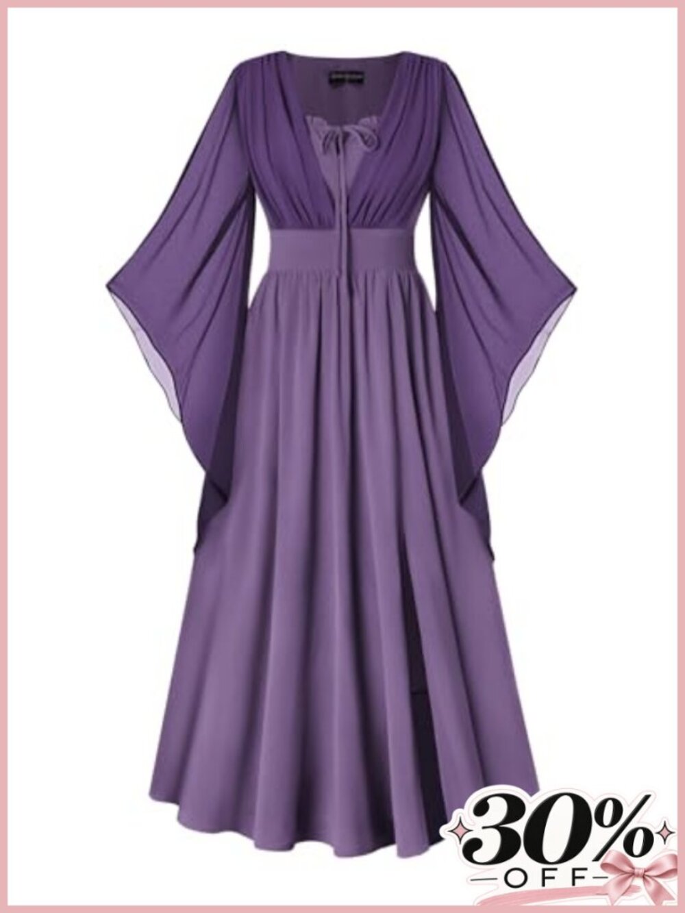 Women Renaissance Maxi Dress with Pockets Medieval Pirate Costume